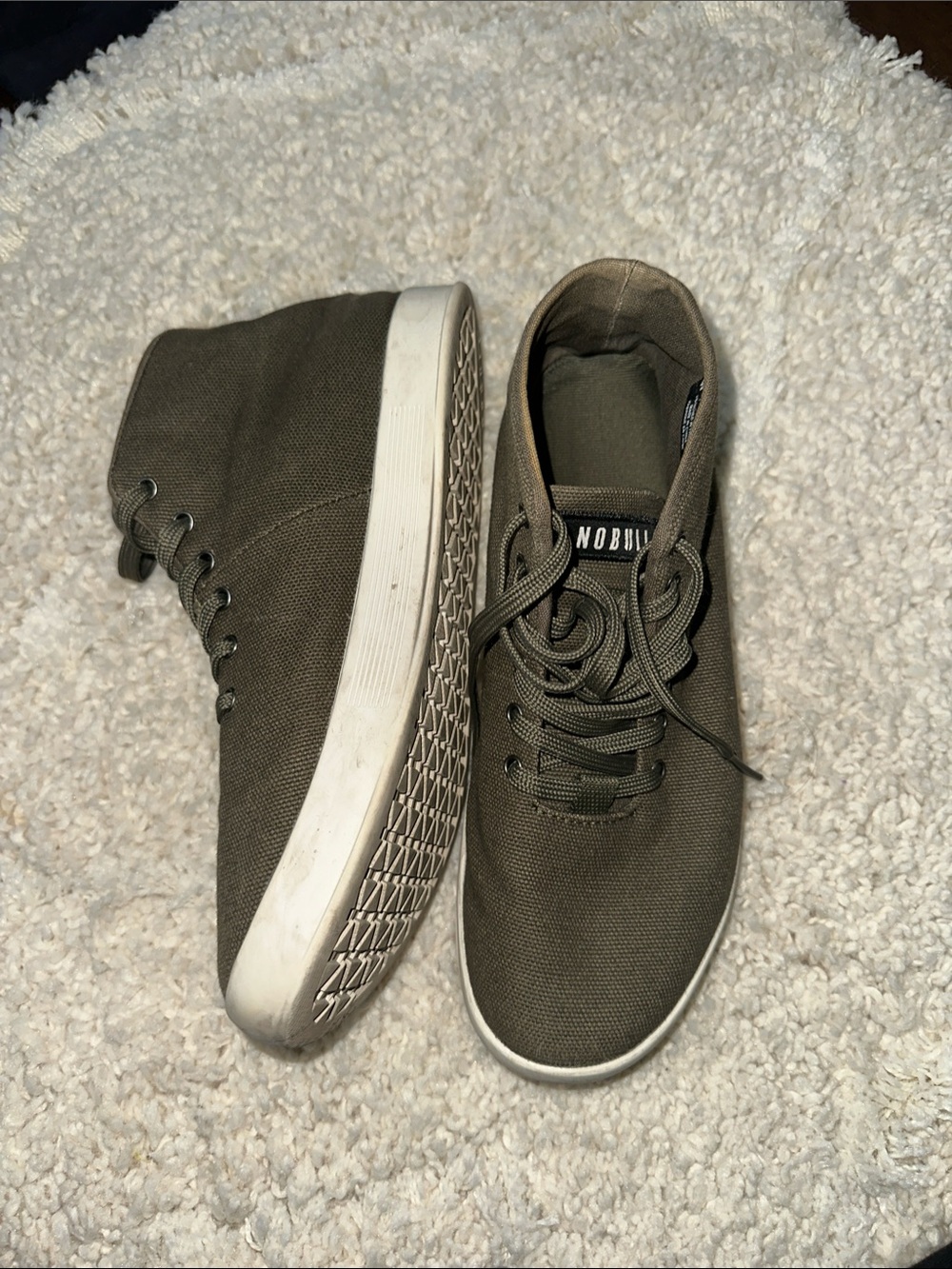 NOBULL Olive Canvas Low-Top Trainers